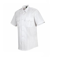 Horace Small Men's White Sentry® Plus S/S Shirt With Zipper